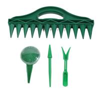 HUSHUI Planteuse de Sol à 12 Trous, Outil de Semoir Réglable Efficace pour Les Jardins Domestiques, en Plastique Durable 30x13cm