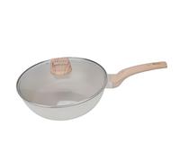 HUSHUI Poêle à Frire Antiadhésive avec Couvercle pour Cuisinières à Induction et à Gaz, Sauteuse en Alliage D'aluminium de qualité Supérieure, 11 Pouces pour une Cuisine Plus Saine