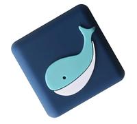 HUSHUI Poignée de Porte Pare-chocs Mignon Dessin animé Auto-adhésif Silicone Silencieux Butoir de Porte pour Meubles de Réfrigérateur 1x20g (Baleine)