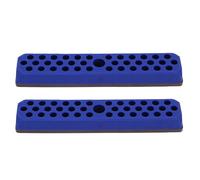 HUSHUI Porte-embouts Hexagonaux, Conception Compacte Bleue à 43 Trous pour une Organisation Facile des Forets dans les Boîtes à Outils et les Chariots, 2 Pièces