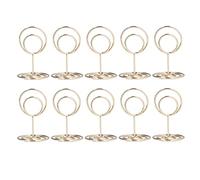 HUSHUI Porte-numéro de Table, Base Ronde élégante, Durable, Pratique pour les Mariages, les Fêtes, les événements de Bureau, Ensemble de 10 Pièces (Or)