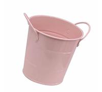 HUSHUI Porte-stylo à Crayons de Bureau en Forme de Seau, Porte-brosse de Maquillage élégant pour étudiants de Bureau, Design Durable en Fer Art (Rose)