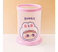 HUSHUI Porte-stylo Pliant, Design de Dessin animé Mignon, Solution de Rangement élégante pour Fournitures de Bureau et Scolaires-matériau PP (Fille Lapin)