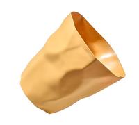 HUSHUI Poubelle Petite Poubelle Moderne à Plis Irréguliers pour Salle de Bain Bureau Chambre Cuisine en Plastique 27x26x16cm (Jaune)