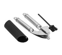 HUSHUI Presse-ail en Acier Inoxydable 304, Broyeur D'ail Effort pour la Cuisine Domestique, 12.5cm 19.5cm