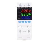 HUSHUI Protecteur de Tension Intelligent, Fonctions de sécurité Complètes, Protection contre les Surtensions pour Boîtes de Distribution, 63A, Matériau PC