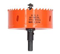 HUSHUI Scie Cloche Bimétallique, Acier Rapide, Arbre Robuste pour une Coupe Propre du Bois, du PVC et du Métal, 1x32mm (3-9/16"(90mm))