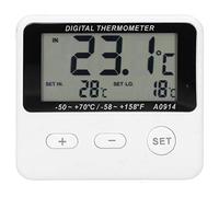HUSHUI Thermomètre de Réfrigérateur Intérieur et Extérieur avec Fonction D'alarme, Mesure Précise de la Température pour un Usage Domestique, 66x58x14mm