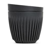 HUSKEE Tasses à café avec couvercles - Tasse à café réutilisable avec ailettes uniques pour expresso, cappuccino, américain, moka - Tasses à latte isothermes et portables fabriquées avec des coques de
