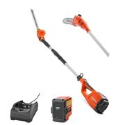 Husqvarna 120iTK4 Taille-Haies sans Fil avec Tige télescopique | Set de taille-haies inclus, 36 V, Rail de guidage 10", Silencieux, Portée jusqu'à 4 m