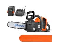 Husqvarna 225i : Tronçonneuse à batterie 36V avec batterie et chargeur inclus, légère, silencieuse, guide 30 cm, vitesse de chaîne 20 m/s. Idéale pour l’élagage et l’entretien du jardin.