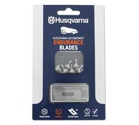 Husqvarna 595084411 Lames Endurance Automower, Argent | Lot de 6, tranchant plus dur et plus affûté avec quatre arêtes de coupe