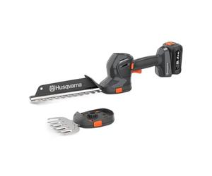 Husqvarna Aspire S20-P4A Sécateur à gazon sans fil 18 V avec batterie 2 Ah et chargeur, longueur de coupe 20 cm, sécateur 2 en 1 pour bordures de pelouse et arbustes Power for All Alliance