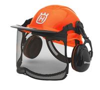 Husqvarna Functional Pro 590348402 Casque de protection forestière avec protection auditive et visière UltraVision Suspension 6 points Casque de protection ergonomique pour travaux forestiers