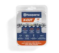 Husqvarna X-Cut SP33G Chaîne de tronçonneuse de 45,7 cm, pas de 825,5 cm, calibre 127 cm, 72 maillons d'entraînement, lame de rechange pré-étirée avec lubrification supérieure et faible retour, gris