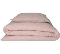 Hutch&Putch, ensemble de literie en mousseline, couleur Eliane Blush, comprenant : - Drap housse : 155 x 220 cm - Taie d'oreiller : 80 x 80 cm