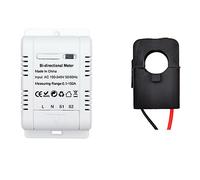 HUTSRAI Tuya Bi Directionnel WiFi Compteur D'ÉNergie 150A Pince Transformateur de Capteur de Courant Solaire PV Moniteur de Puissance Bidirectionnel