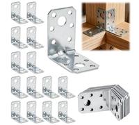 Huucozn 20 x Équerre d'Assemblage Renforcée, 50 x 50 x 35 x 1.8 mm Équerre De Fixation en forme de L Metal Fixation Angle Droit Équerre Angle 90 Degrés en Acier Equerre de Coin pour Structure en Bois