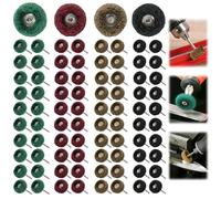 Huucozn80 PCS Roues de Polissage Abrasif 25 mm Kit Polissage Perceuse Grain 120/180/320/400 Brosses a Tampons de Roue Abrasifs Mini Meules à Polir Kit pour Outil Rotatif De Dremel