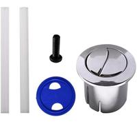HUVNEXA Bouton de chasse d'eau chromé pour double avec tiges de poussée | simples, corps court, pour Roca D1D AH0002100R