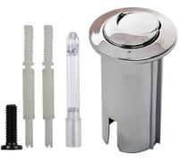 HUVNEXA Bouton poussoir de toilette à pour double chasse d'eau | pour Roca D2D AH0001700R, corps long chromé avec tiges filetées A822044001
