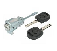 HUVNEXA Cylindre de Serrure de Porte conducteur à Anneau Gauche, for Seat, Cordoba Ibiza III 6L3837167B 6L3837168B avec clé 2002 - 2008 Serrure de Porte de Voiture(RINGT2 x Key)