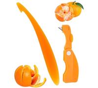 HUVZOR 2 Pièces Plastique Rrange Peeling Machine, Éplucheur Orange de Agrumes Efficace pour Éplucheur les Oranges et Autres Agrumes, Outil Pratique d'Épluche Orange pour la Cuisine et le Quotidien