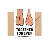 HUVZOR Cartes d'anniversaire humoristique pour homme - 'ENSEMBLE POUR TOUJOURS', Carte anniversaire de mariage coquine pour mari et femme, Humour, Carte amour pour Saint Valentin,1pcs