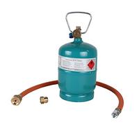 HUW24 Bouteille de propane butane rechargeable avec raccord et flexible 1 kg