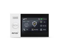 HUXGO® HXA007 4G Centrale d'alarme sans Fil avec Module WiFi et GSM 4G LTE | Écran Tactile Couleur, contrôle Via Tuya Smart App, SMS et Appel, Fonction d'urgence SOS