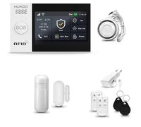 HUXGO® HXA007 Système d'alarme Maison WiFi + GSM 4G avec Sirène | Alarme Maison avec 1x capteur de fenêtre sans Fil, 1x détecteurs de Mouvement | Kit d'alarme pour Appartement, Garage