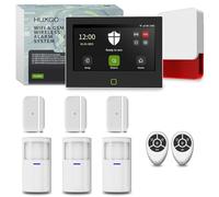 HUXGO® Kit Alarme Maison HXA700 sans Fil WiFi + GSM 4G | Kit Alarme Maison Complet avec sirène Radio, 3X capteurs PIR, 3X capteurs Ouverture Porte/fenêtre | Montage DIY, idéal pour Maison et Garage