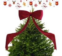 Huxibai Gros Nœud pour Sapin, 180x50cm Noeud Sapin De Noel, Convient pour l'arbre De Noël, La Porte D'entrée, La Fenêtre, La Décoration De La Maison