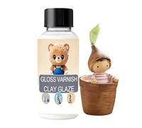 Huxibai Vernis pour argile sèche à l'air - Revêtement brillant avec colle en céramique, vernis en céramique, bois, résine, travaux manuels, pâtisserie, tissu extérieur
