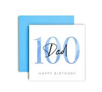 Huxters Carte d'anniversaire 100 ans pour papa, cartes d'anniversaire spéciales pour homme et lui - (100e papa)