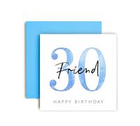 Huxters Carte d'anniversaire 30 ans pour ami, cartes d'anniversaire spéciales pour homme et lui - (30e ami)