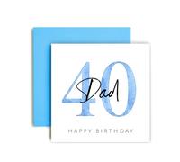 Huxters Carte d'anniversaire 40 ans pour papa, cartes d'anniversaire spéciales pour homme et lui - (40e papa)