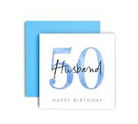 Huxters Carte d'anniversaire 50 ans pour mari, cartes d'anniversaire spéciales pour homme et lui - (50e mari)