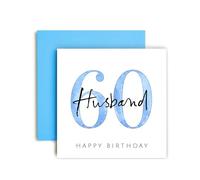 Huxters Carte d'anniversaire 60 ans pour mari, cartes d'anniversaire spéciales pour homme et lui - (60e mari)