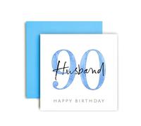 Huxters Carte d'anniversaire 90 ans pour mari, cartes d'anniversaire spéciales pour homme et lui - (90e mari)