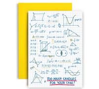 Huxters Cartes d'anniversaire amusantes pour homme et femme - Carte d'anniversaire A5 avec formules mathématiques - Carte de vœux amusante pour lui - Avec enveloppe recyclable - Idéal pour votre