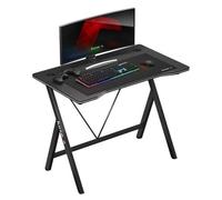 huzaro Hero 1.4 Bureau PC Gaming | Poste Gamer PC | Design Ergonomique | 100x50cm | Panneau MDF Structure Carbon | Construction Solide | Couleur Noir
