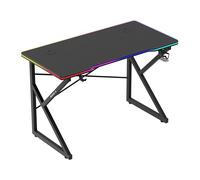 huzaro Hero 1.7 RVB | Bureau Gamer | Eclairage LED | 120x60cm | Crochet Casque | Porte-gobelet | Poste PC Gaming | Panneau Structure Carbon | Design Ergonomique | Construction Solide | Noir