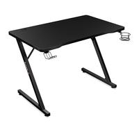 huzaro Hero 1.8 Bureau Gaming | Plateau Structure Carbone 100x60cm | Crochet Casque et Porte Goblet | Construction Moderne et Solide | Design Ergonomique | Poste PC Gamer | Noir