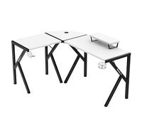 huzaro Hero 6.3 | Bureau d’Angle | PC Gaming | Construction Solide | Design Ergonomique | Plateau revêtement Carbone 154x117cm | Crochet Casque | Porte gobelet | Home Office | Blanc