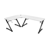 huzaro Hero 7.0, Bureau d'angle, Forme de L, Poste Gamer Plateau en Carbone | Montage Droite et Gauche, 154 x 117cm, Design Ergonomique, Construction Solide, Pietement en Z, Blanc