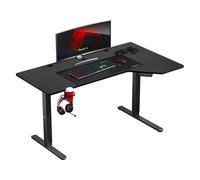huzaro Hero 9.1 | Bureau d'angle Assis Debout | Electrique - Hauteur réglable | 3 Commandes de mémoire | Design Ergonomique | Construction en métal | Parfait pour Un Poste PC Gaming | Noir