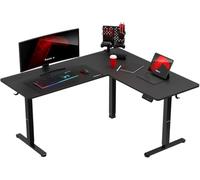 huzaro Hero 9.5, Bureau d'angle électrique, Assis, Debout, Noir | Reglable en Hauteur, Plateau 160x140 cm en Forme de L, Interchangeable à Gauche et à Droite, 3 Commandes de mémoire