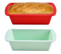 HUZNA 2 Pièces Moule a Cake,Moule Gateau Patisserie Petit,Moules à Pain en Silicone,19x9x6cm Antiadhésif Moules Rectangulaire,pour Gâteaux,Accessoires Air Fryer,Ustensiles à Pâtisserie