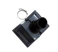 HVAC Kit de passage mural pour climatiseur et pompe à chaleur - pour couvercle de câble robuste avec joint pour l'intérieur et l'extérieur - Noir/blanc 23 x 13 cm (gris avec isolation)
